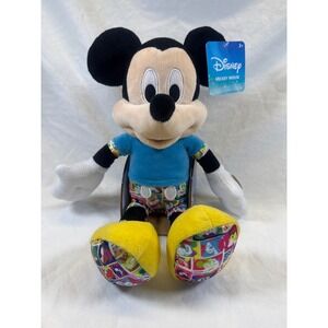 Disney Mickey Mouse Pop Art Plush Just Play Macys Exclusive 2021 NWT Blue Shirt